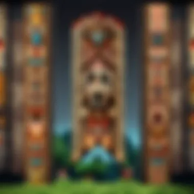 Showcasing Banner Creativity in Gameplay Examples of banners displayed in a Minecraft environment