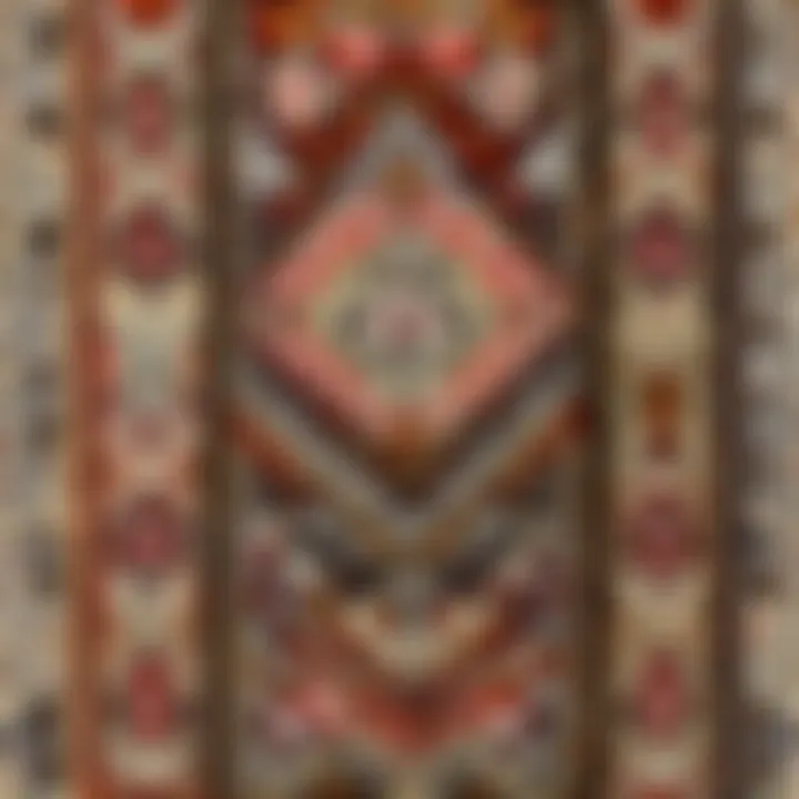 Close-up of a banner with intricate designs