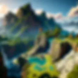 In-game screenshot showcasing Minecraft landscapes