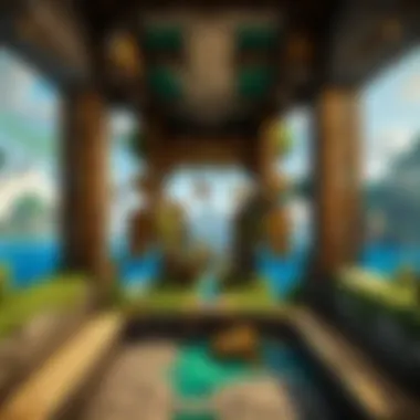 A player navigating safely through a Minecraft server