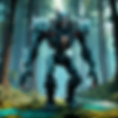 Ethereal Creature Roaming the Dark Forest Ethereal Minecraft Monster in Dark Forest