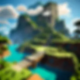 Abstract Minecraft Landscape