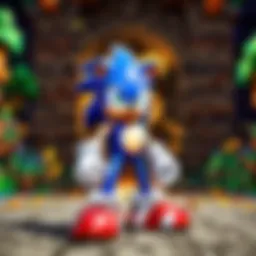 Vibrant Sonic Speed: A Visual Representation of Sonic's Lightning-Fast Moves