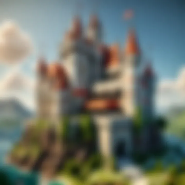 Fantasy Castle Construction in Minecraft