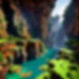 Illustration showing Minecraft world infused with Java programming