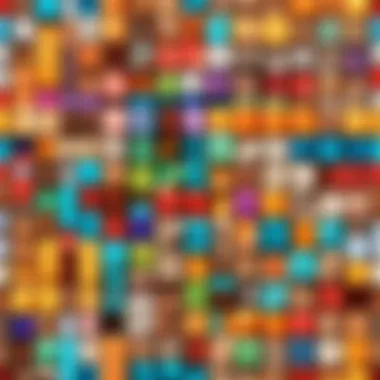 Vibrant Color Palette in Minecraft Blocks Collection of vibrant and colorful Minecraft blocks