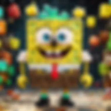 Colorful SpongeBob Characters Colorful SpongeBob Characters