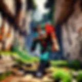 Virtual gaming world illustration