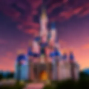 Cinderella Castle at Twilight The enchanting Cinderella Castle illuminated at dusk