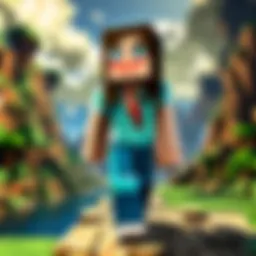 A creative Minecraft landscape showcasing diverse biomes