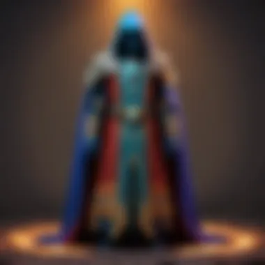 Ethereal Cloak of Sorcery Ethereal wizard cloak shimmering with arcane energy