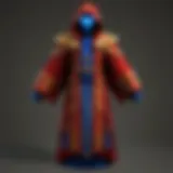 Enigmatic wizard robe flowing in the wind