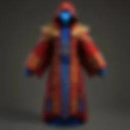 Enigmatic wizard robe flowing in the wind
