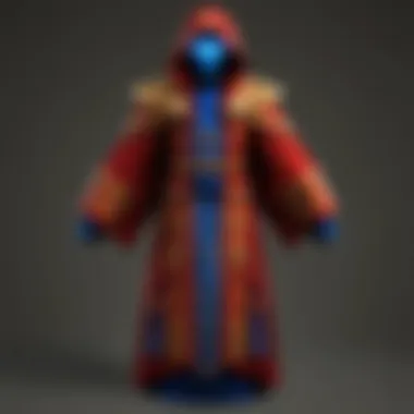 Mystical Robes of Power Enigmatic wizard robe flowing in the wind