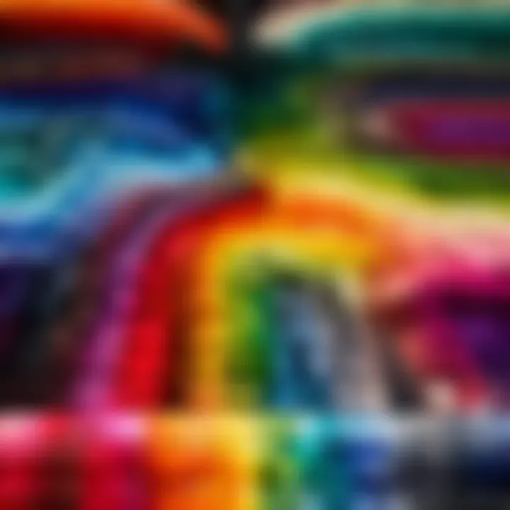 Colorful wool fibers ready for dyeing