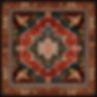 Historical wool carpet dyeing method displayed