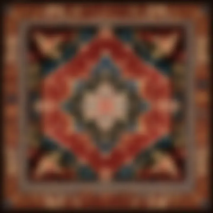 Historical wool carpet dyeing method displayed