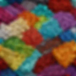 A vibrant array of wool blocks in various colors arranged aesthetically